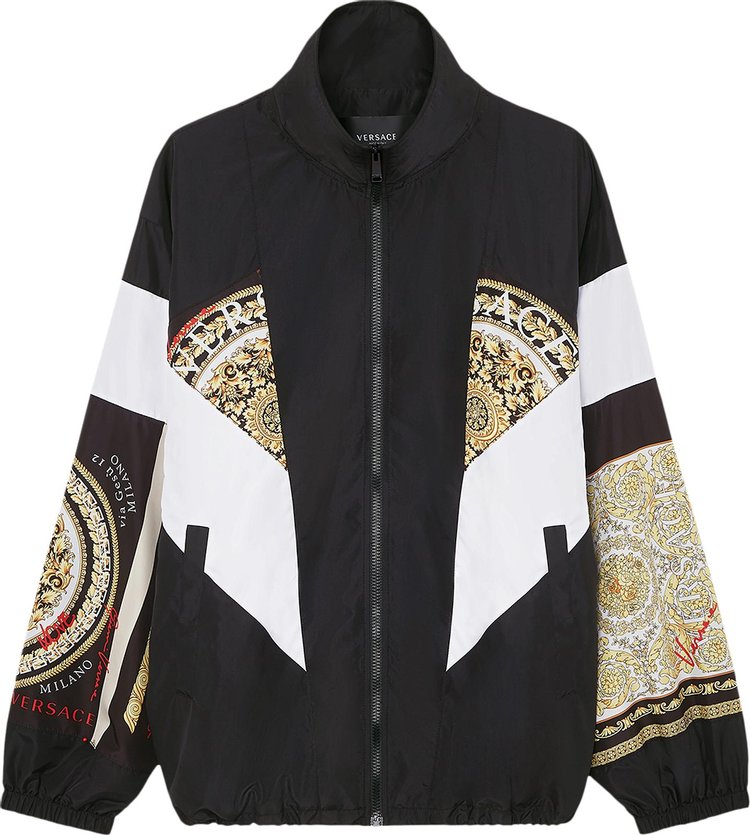 Versace Barocco Mosaic Motif Jacket BlackWhite