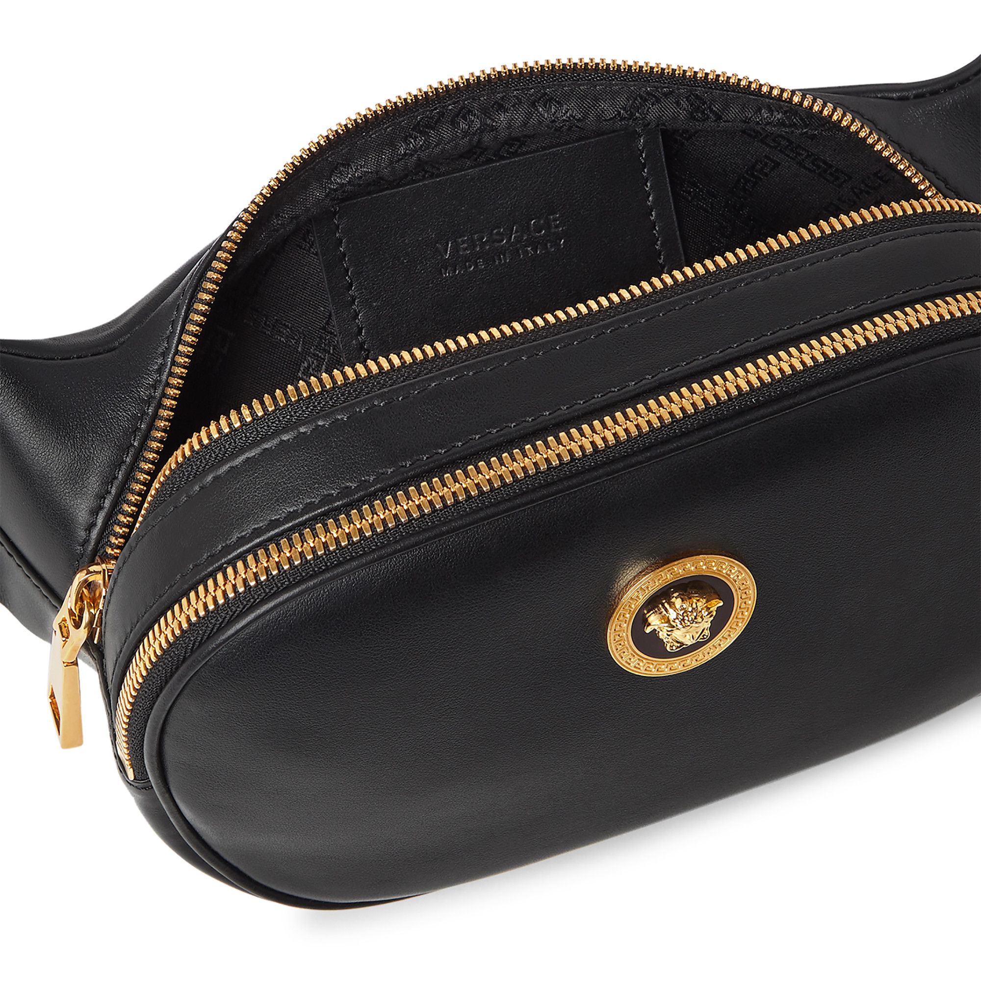 Medusa stud leather belt bag on sale