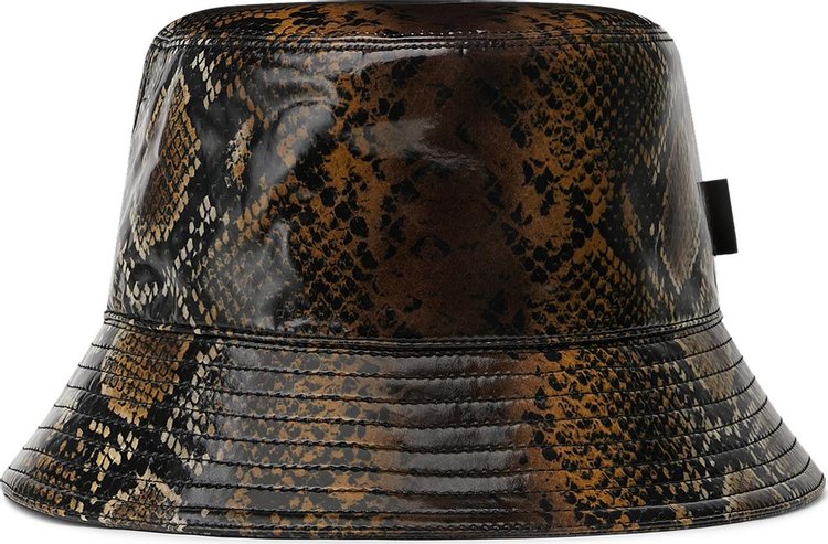 Versace Python Print Bucket Hat Natural