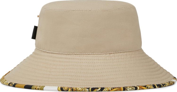 Versace Barocco Print Bucket Hat Camel