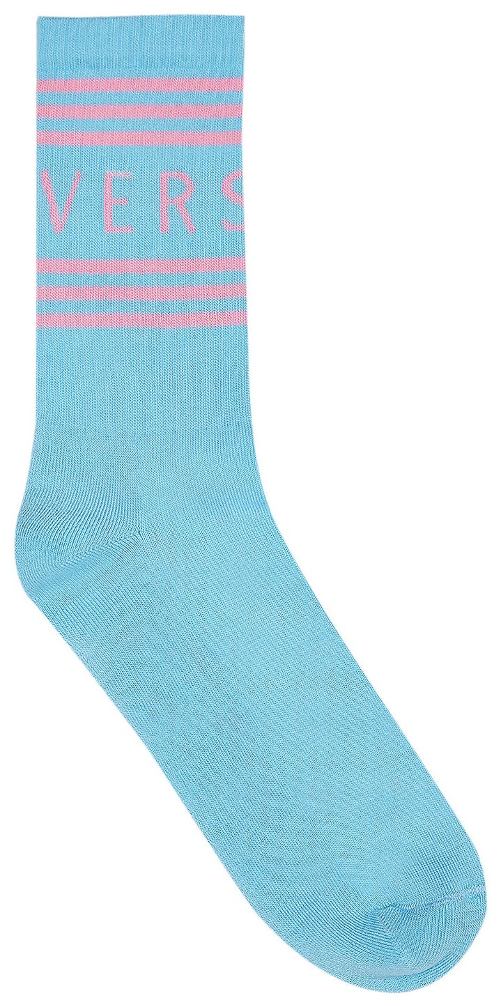 Versace Vintage Logo Sock Light BluePink