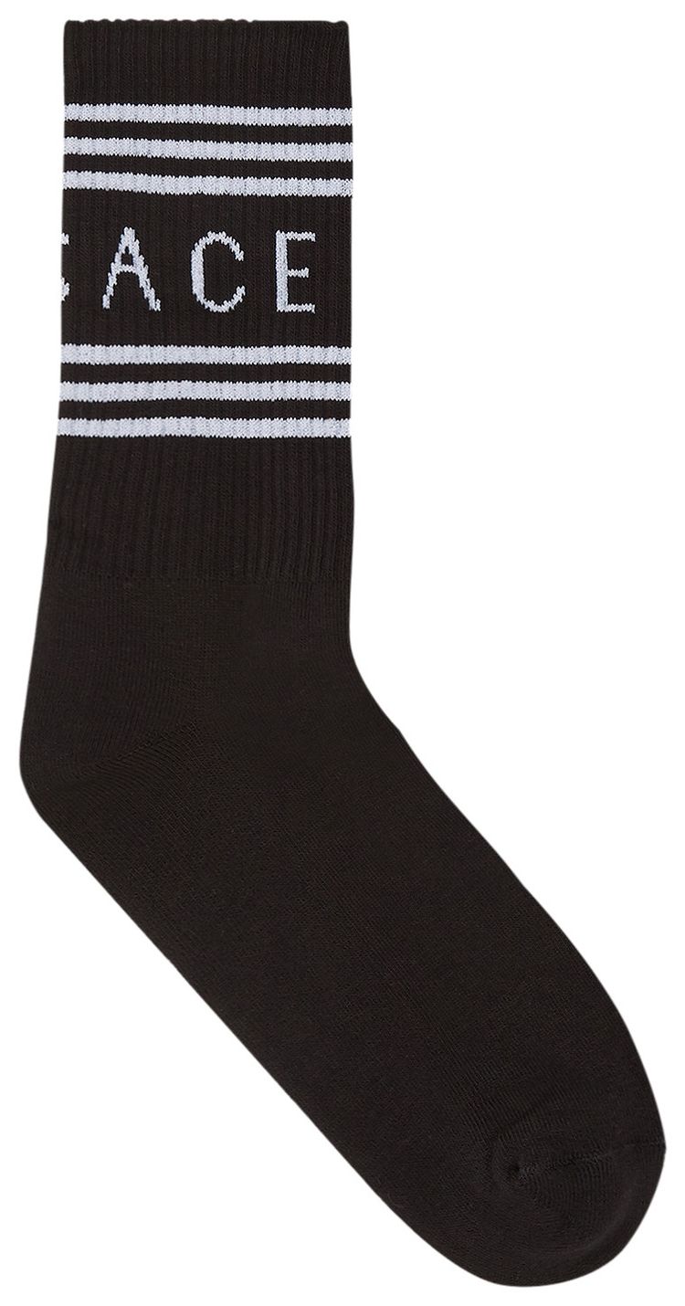Versace Vintage Logo Sock BlackWhite
