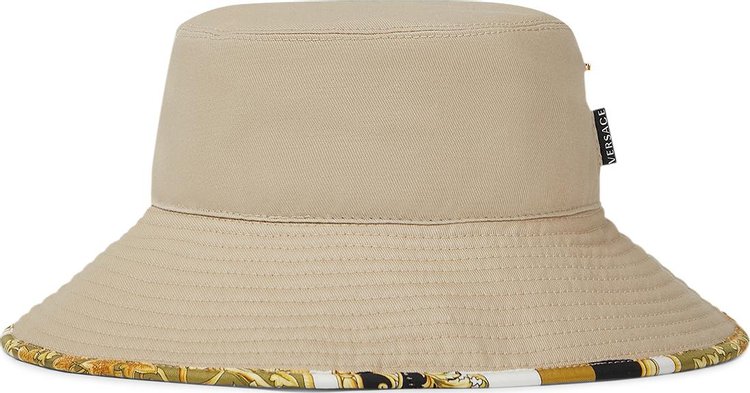 Versace Barocco Print Bucket Hat Camel