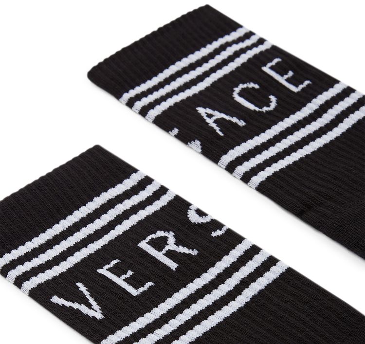 Versace Vintage Logo Sock BlackWhite