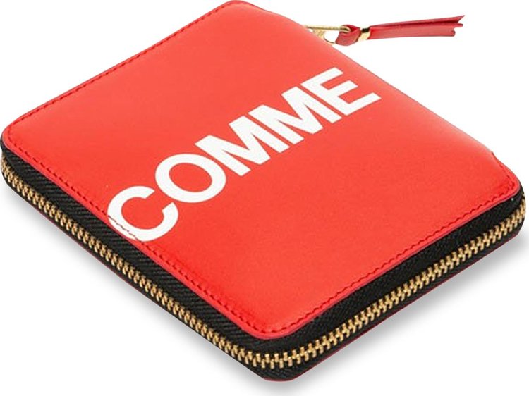 Comme des Garcons Huge Logo Wallet Red