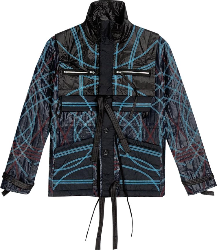 Craig Green Embroidered Swirl Jacket 'Dark Navy'