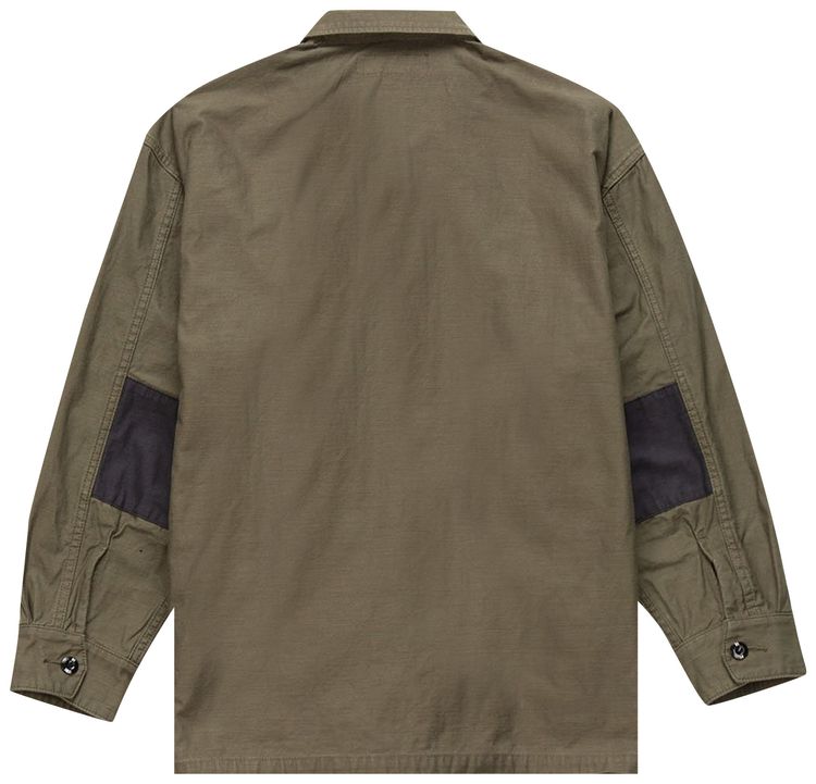 Neighborhood Combat Button Down Shirt Olive Drab