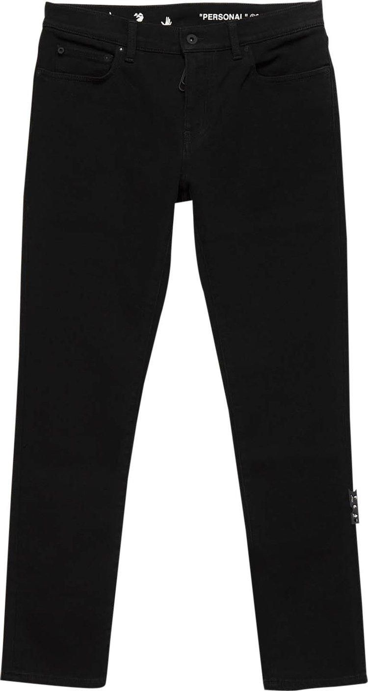 Off-White Diag Pocket Skinny Jeans 'Black'