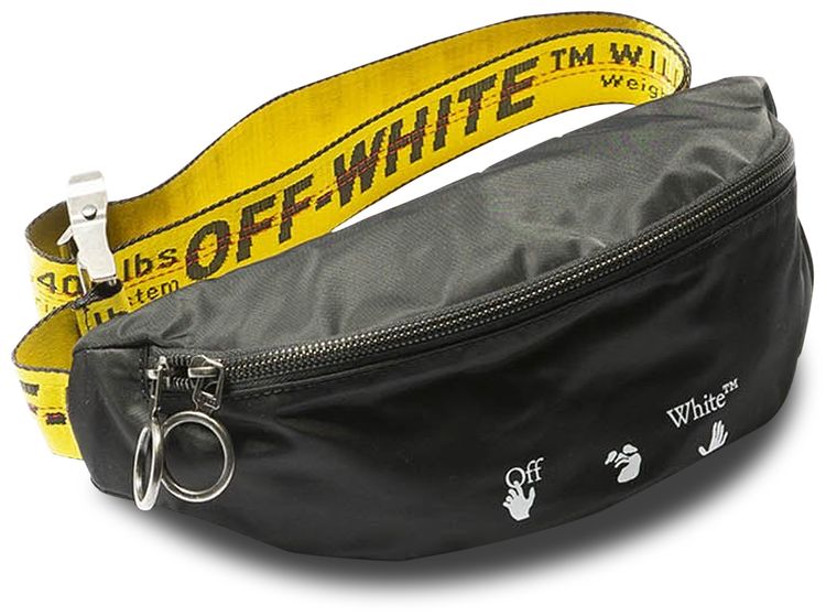 Off White Nylon Basic Fannypack Black