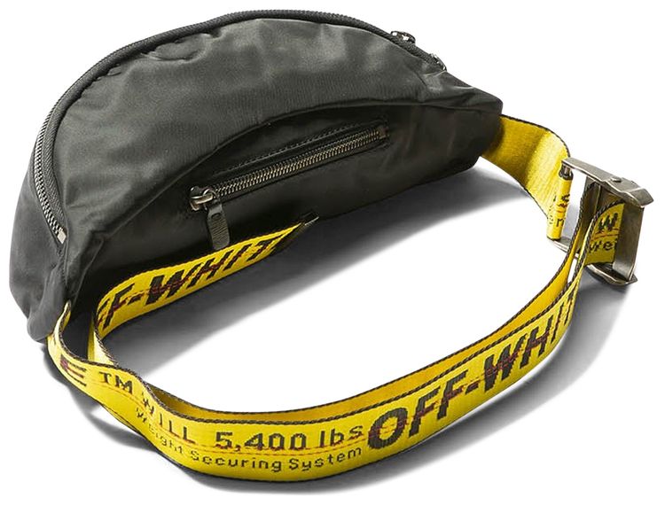 Off White Nylon Basic Fannypack Black