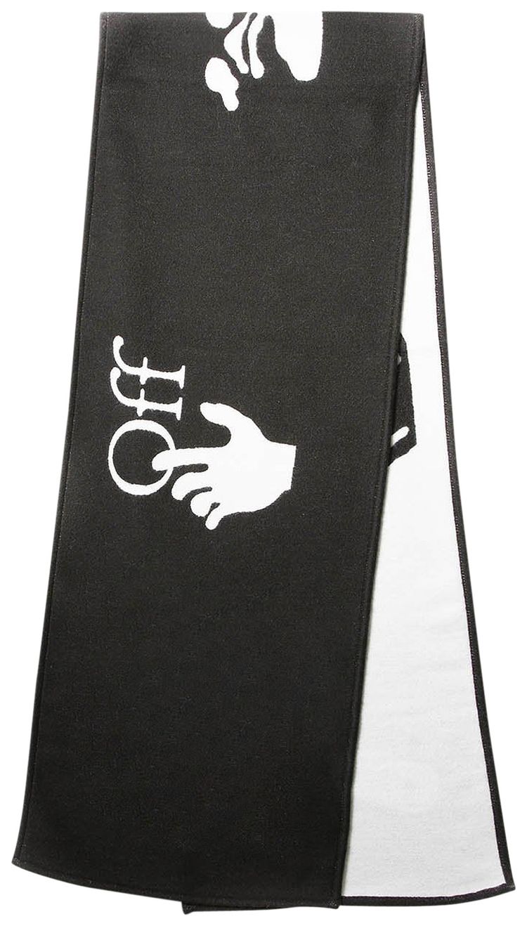 Off White Logo Scarf Black