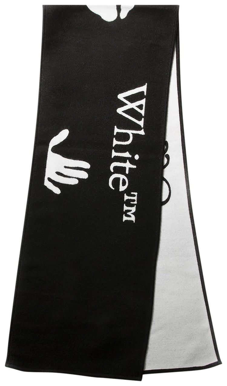 Off White Logo Scarf Black