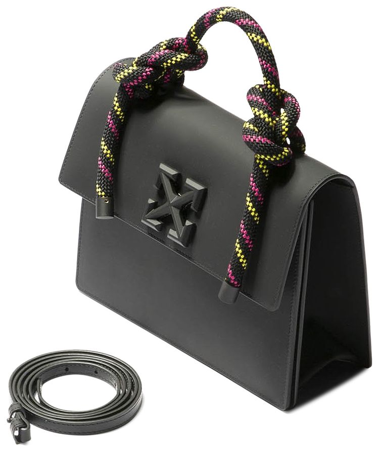 Off White Gummy Jitney 28 Shoulder Bag Black