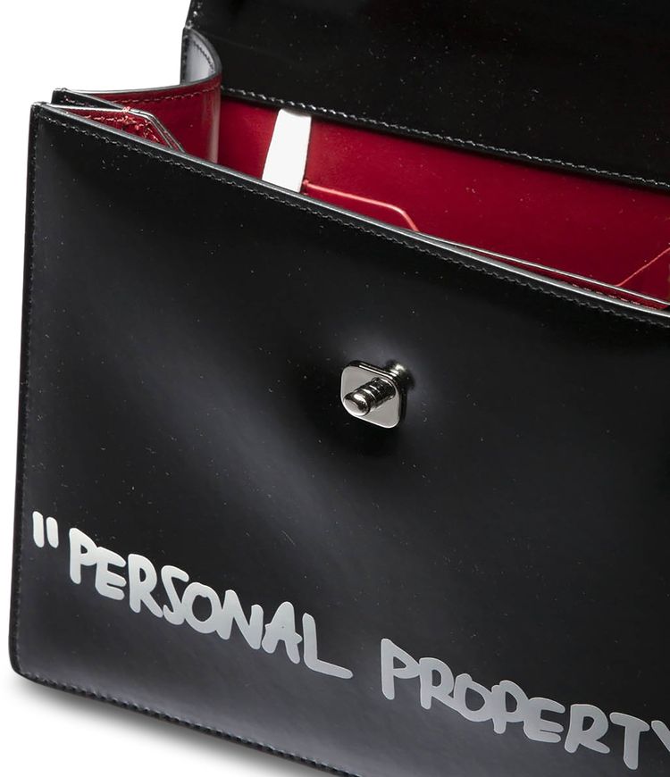 Off White Quote Jitney 14 Shoulder Bag Black