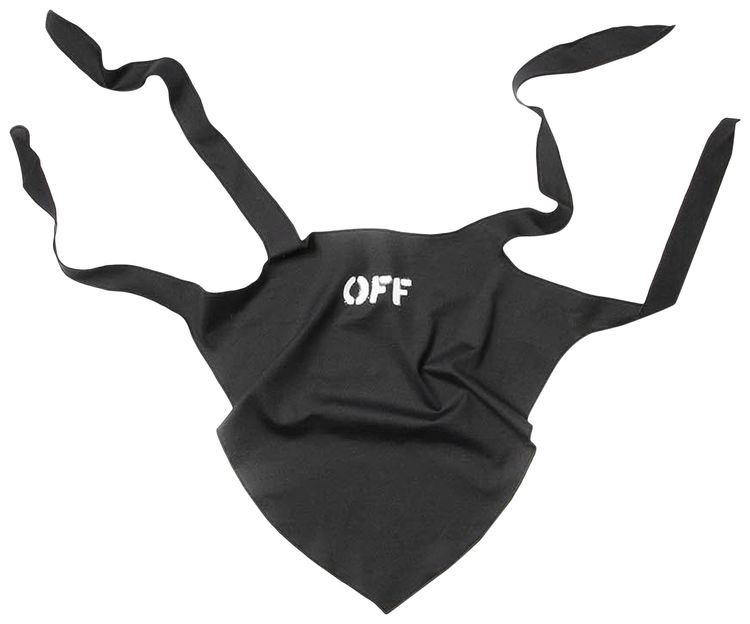 Off White Bandana Mask Black