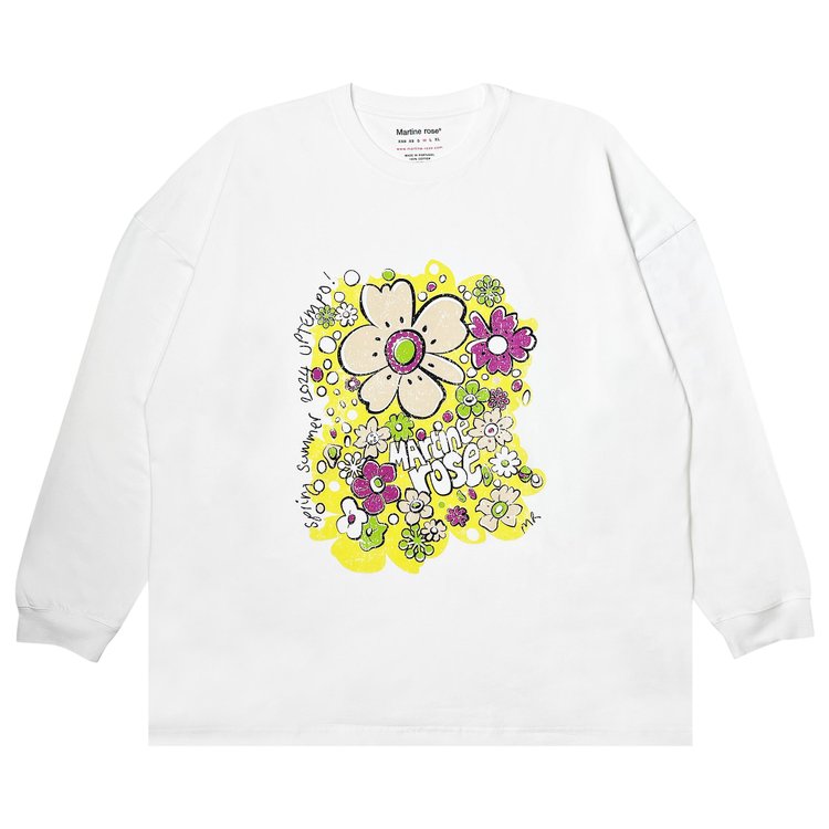 Martine Rose Oversized Long Sleeve Tee White