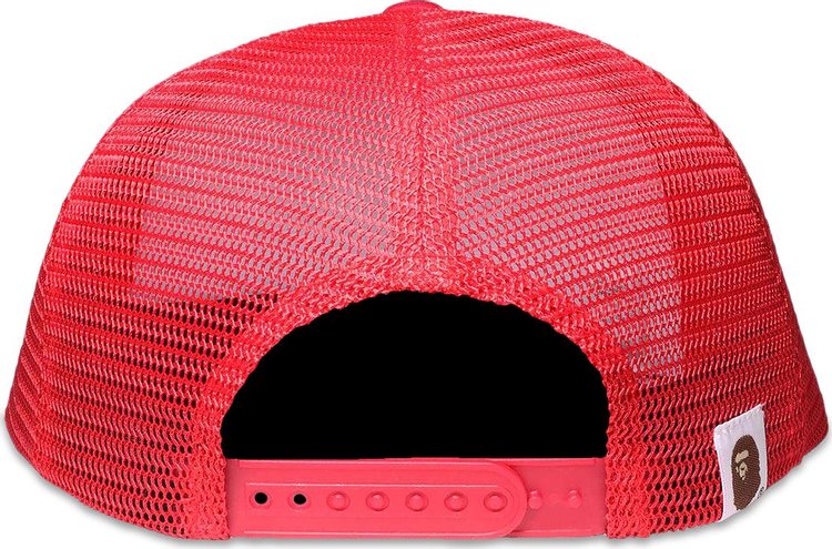 BAPE College Mesh Cap Red