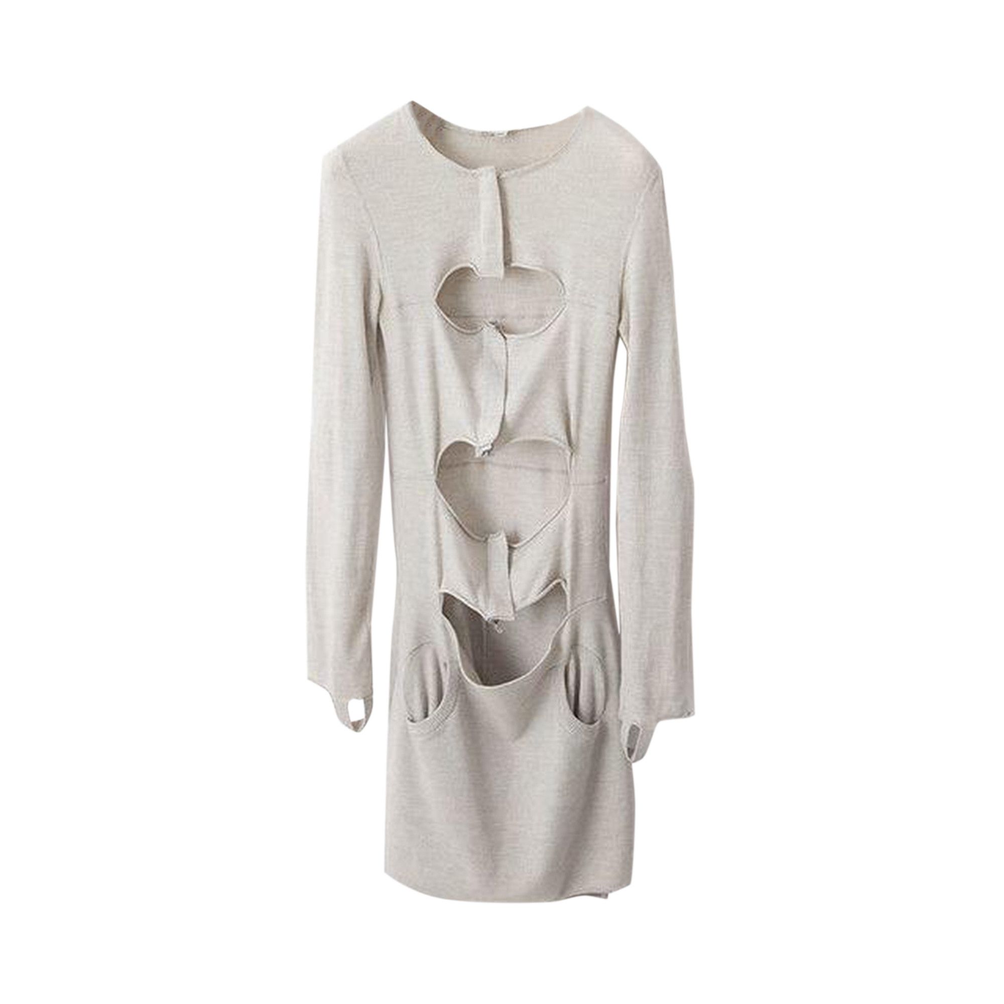 Buy Vintage Helmut Lang Cut Out Bondage Dress 'Off White' - 0600