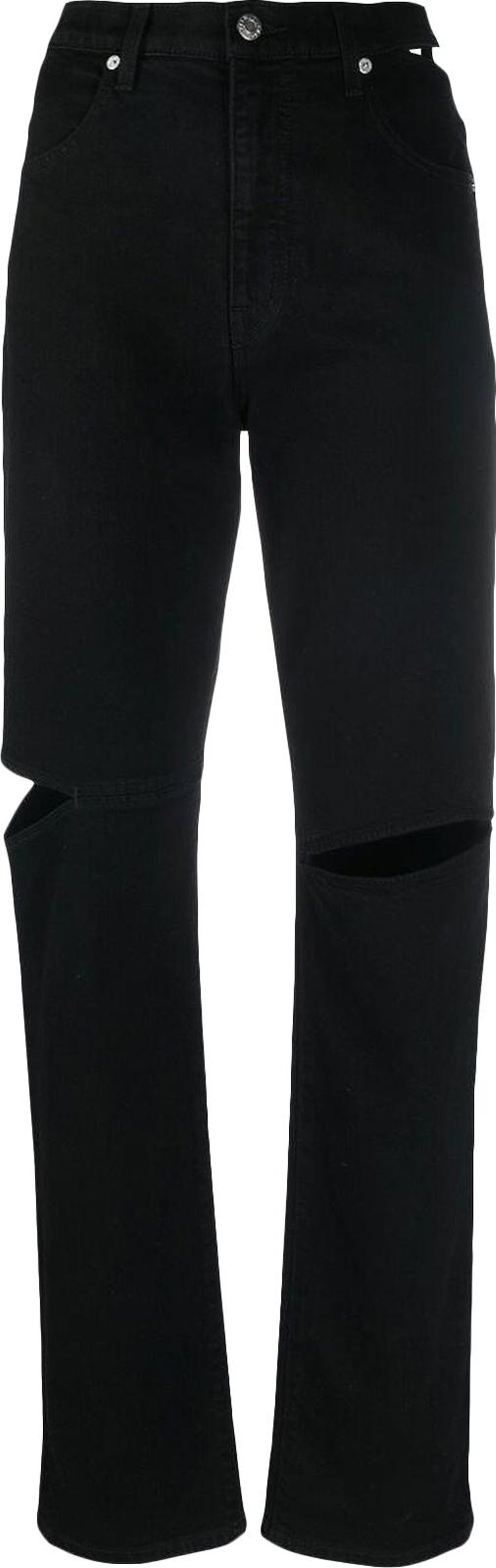 Helmut Lang Cut Out Straight Jeans Black