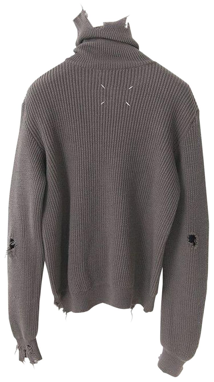 Vintage Maison Margiela Distressed Turtleneck Taupe