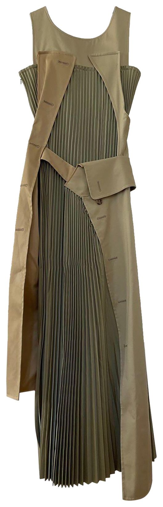 Junya Watanabe Deconstructed Trench Coat Dress KhakiBeige