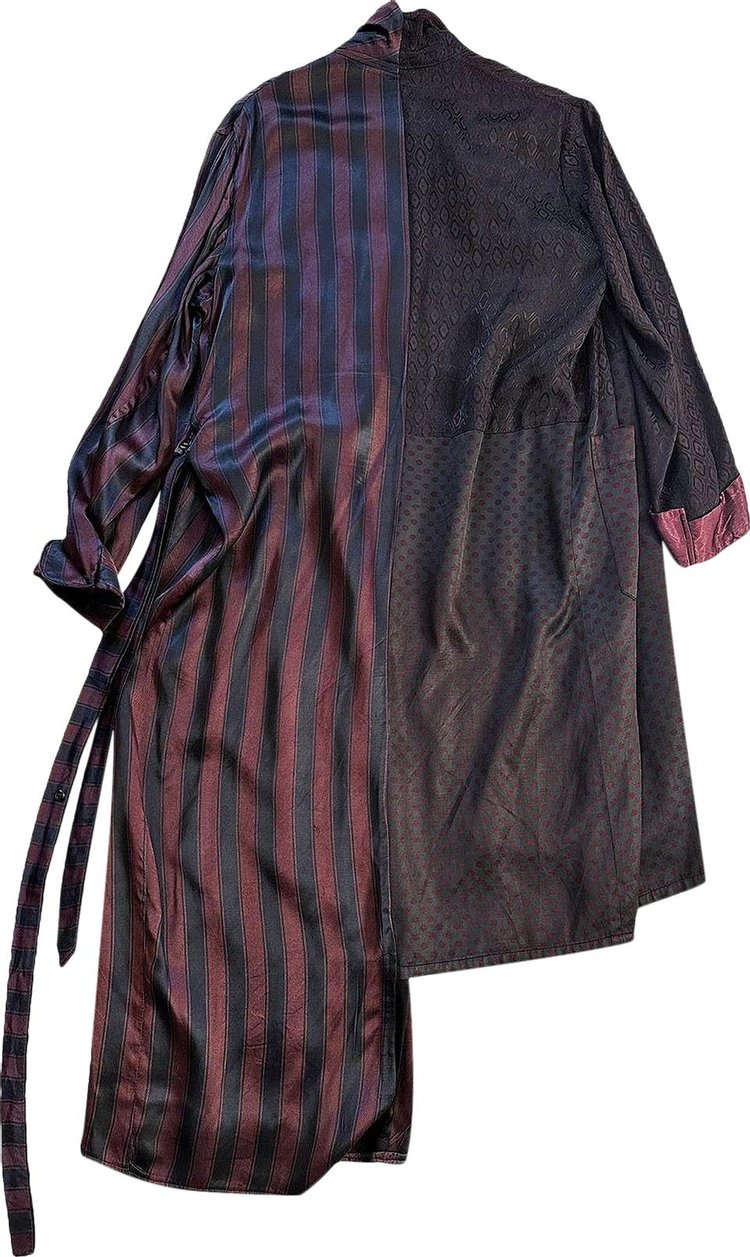 Vintage Maison Margiela Runway Upcycled Asymmetric Lounge Robe 1 Of 1 BlackMulticolor