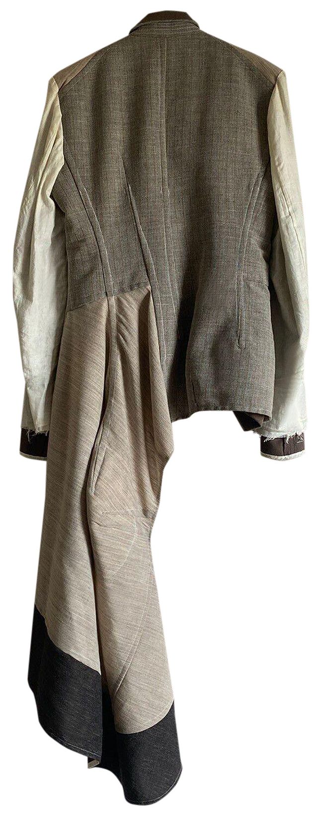 Vintage Comme des Garcons Deconstructed Jacket BeigeMulticolor