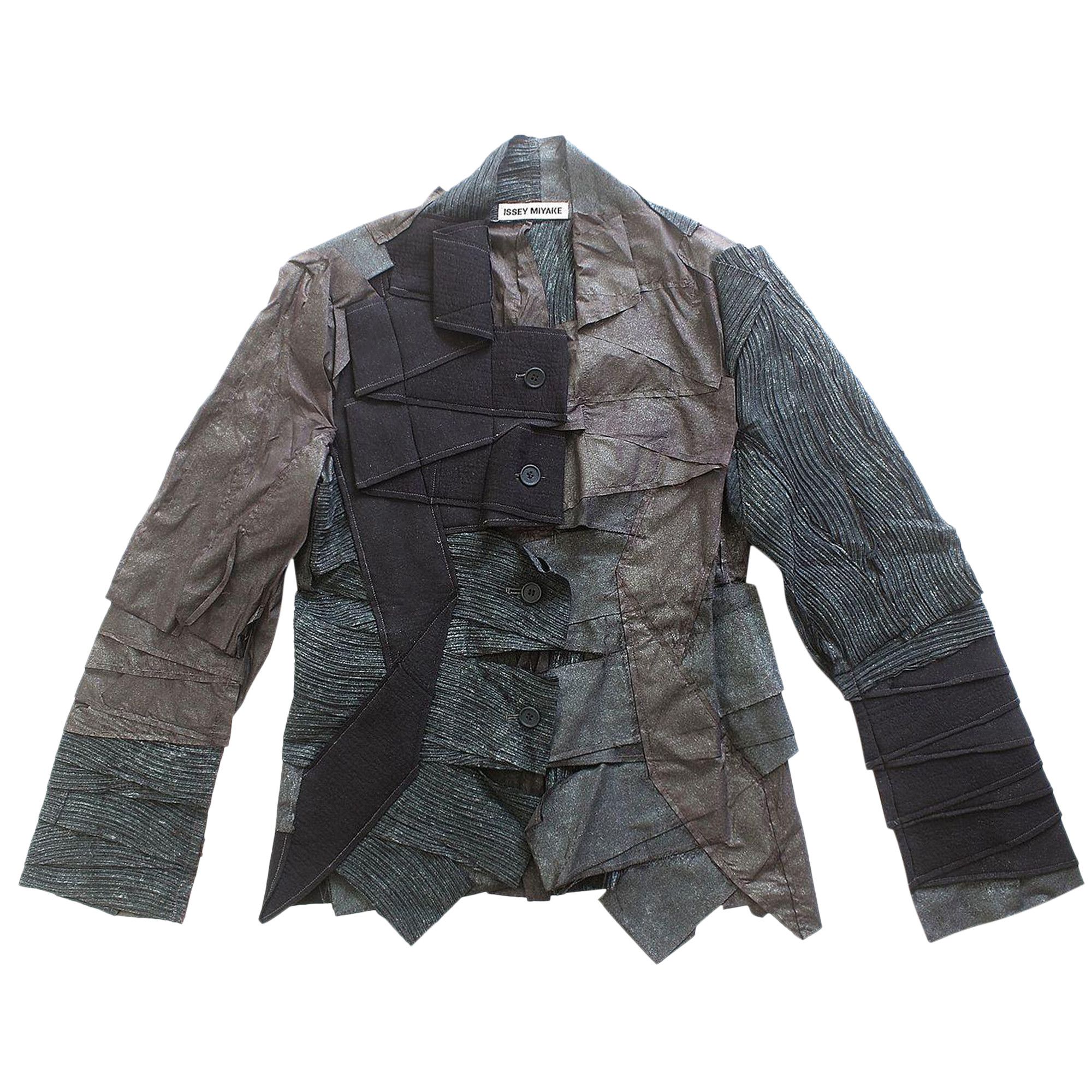 Buy Vintage Issey Miyake Runway Reconstructed Jacket 'Moss/Multicolor' -  IM23FD038 | GOAT