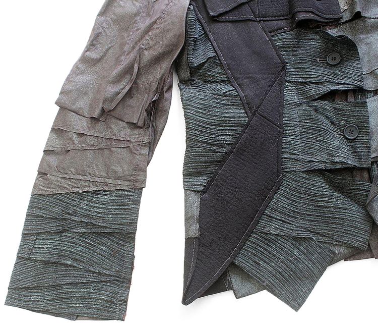 Vintage Issey Miyake Runway Reconstructed Jacket MossMulticolor