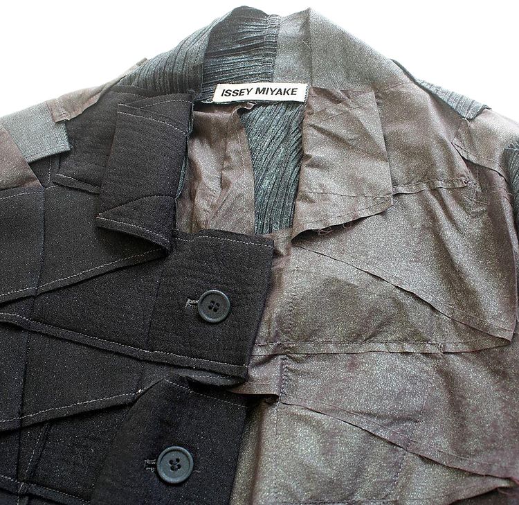 Vintage Issey Miyake Runway Reconstructed Jacket MossMulticolor