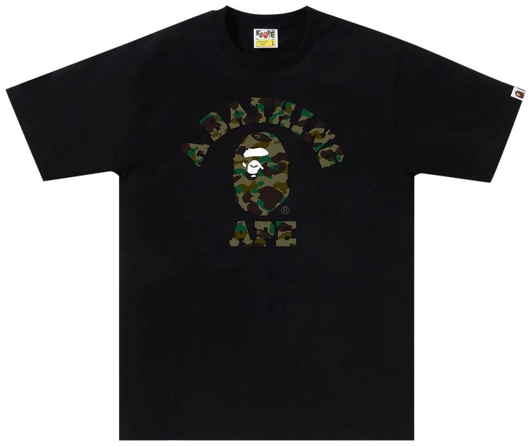 BAPE 1st Camo College Tee BlackGreen