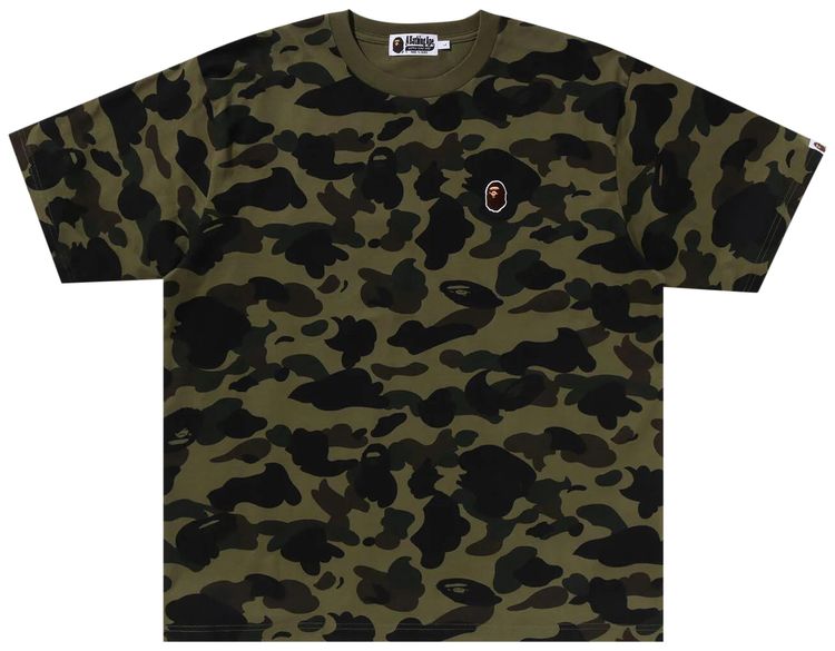 BAPE 1st Camo One Point Tee Green