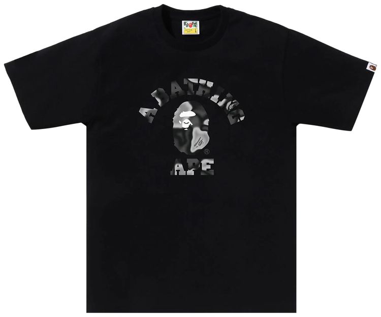 BAPE Liquid Camo College Tee BlackBlack