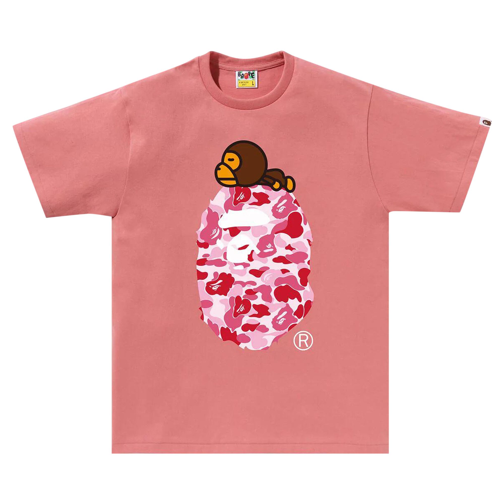 Buy BAPE ABC Camo Milo On Big Ape Tee 'Pink/Pink' - 2K30 110 004