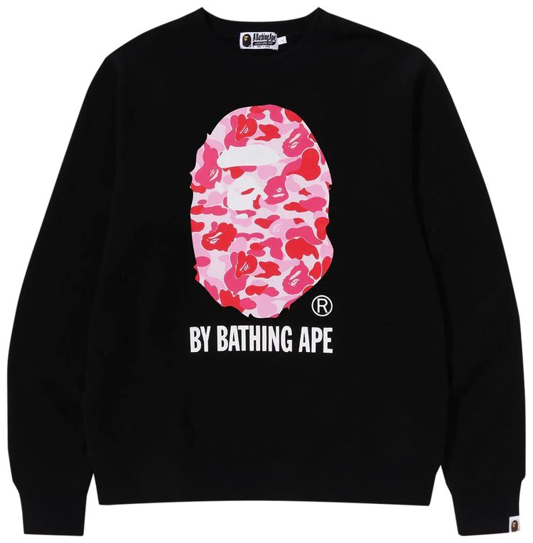 BAPE ABC Camo By Bathing Ape Organic Crewneck Sweatshirt BlackPink