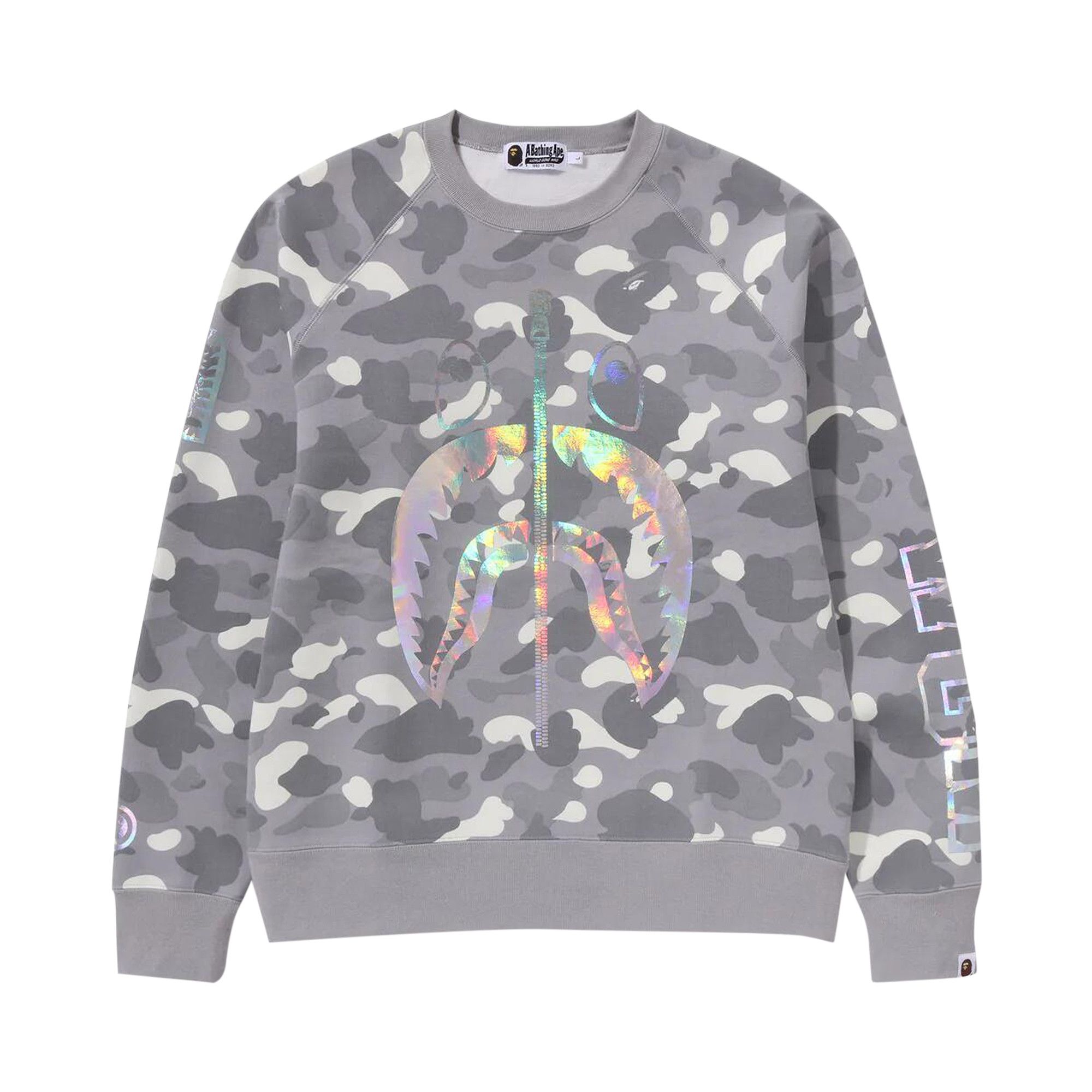 Buy BAPE City Camo Shark Crewneck Grey 1K30 113 005 GREY GOAT CA