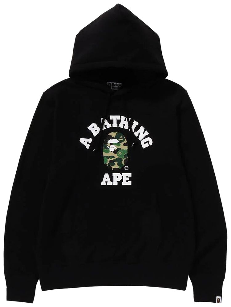 BAPE ABC Camo College Organic Pullover Hoodie BlackGreen