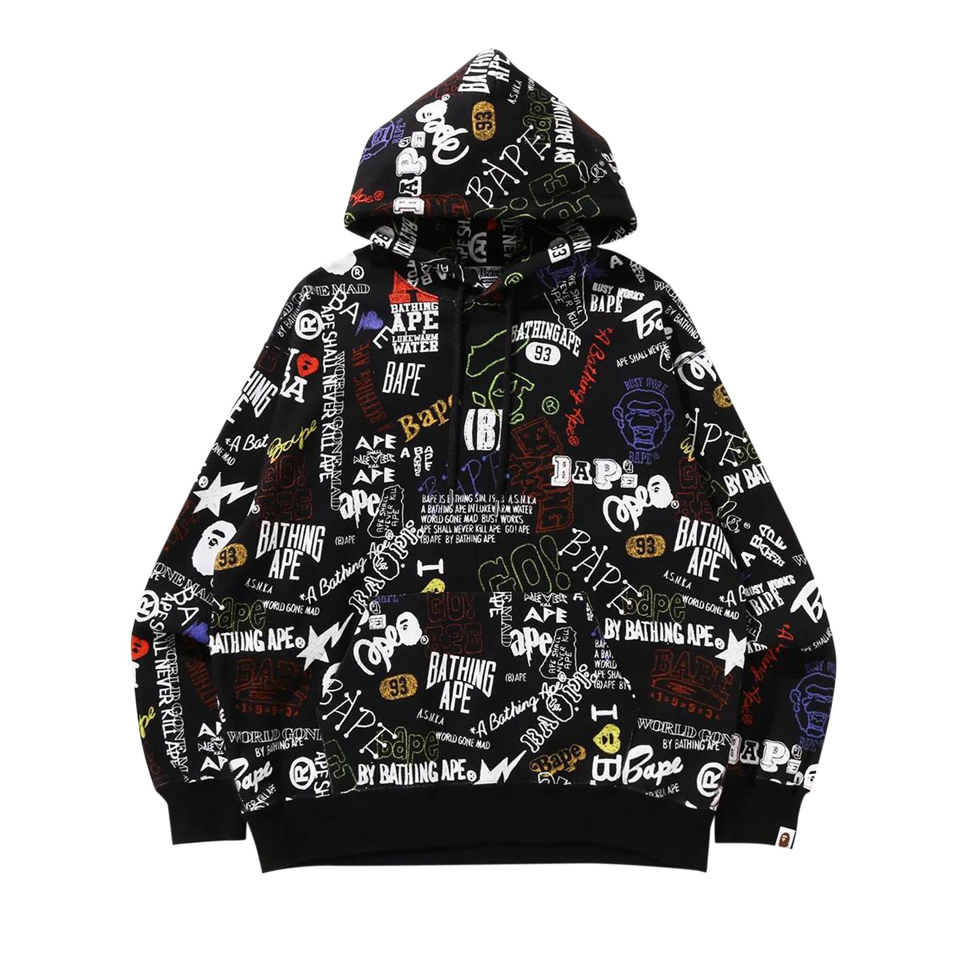 Buy BAPE Hand Draw Pullover Hoodie Black 1K30 114 301 BLACK GOAT AU
