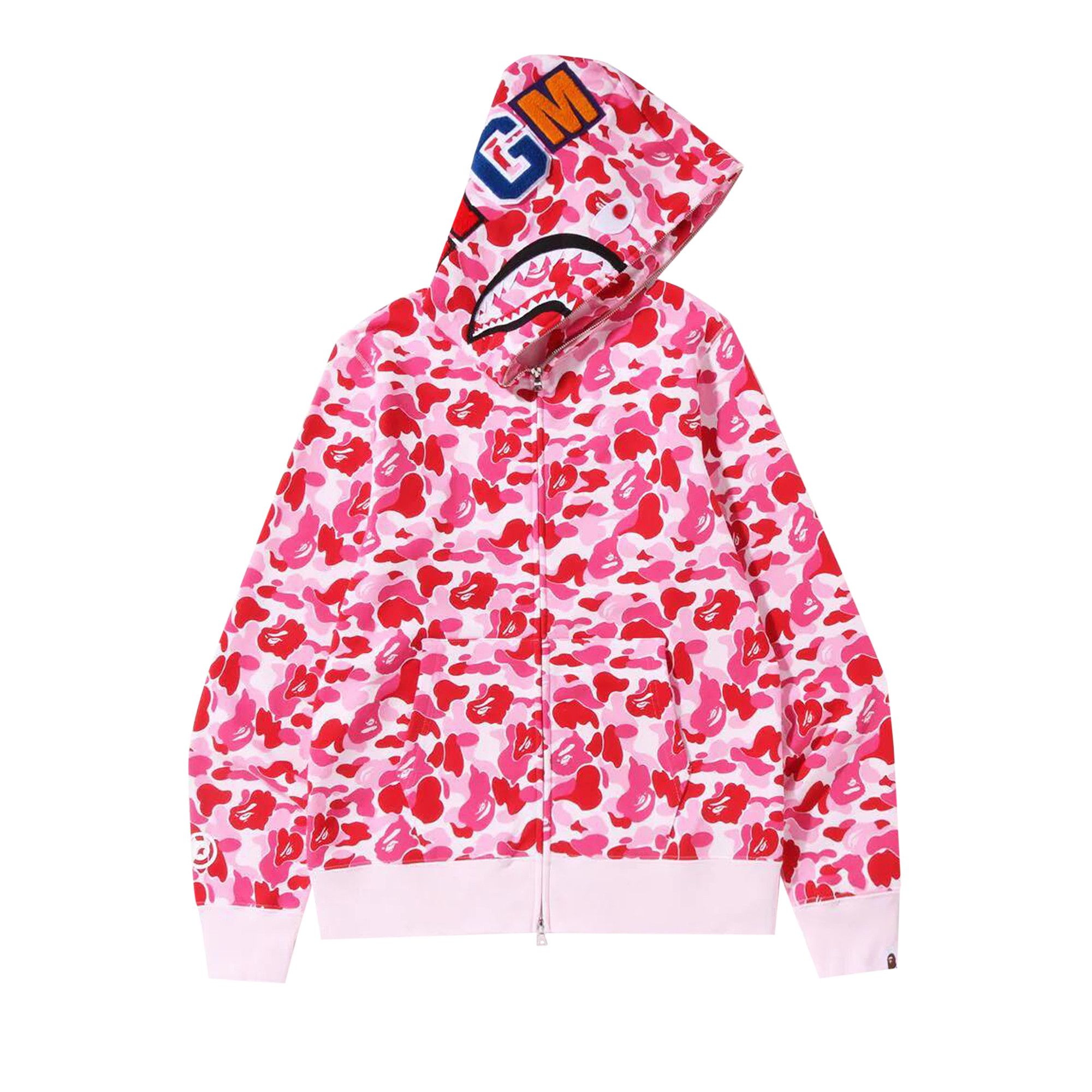 Bape hoodie pink and blue cheap