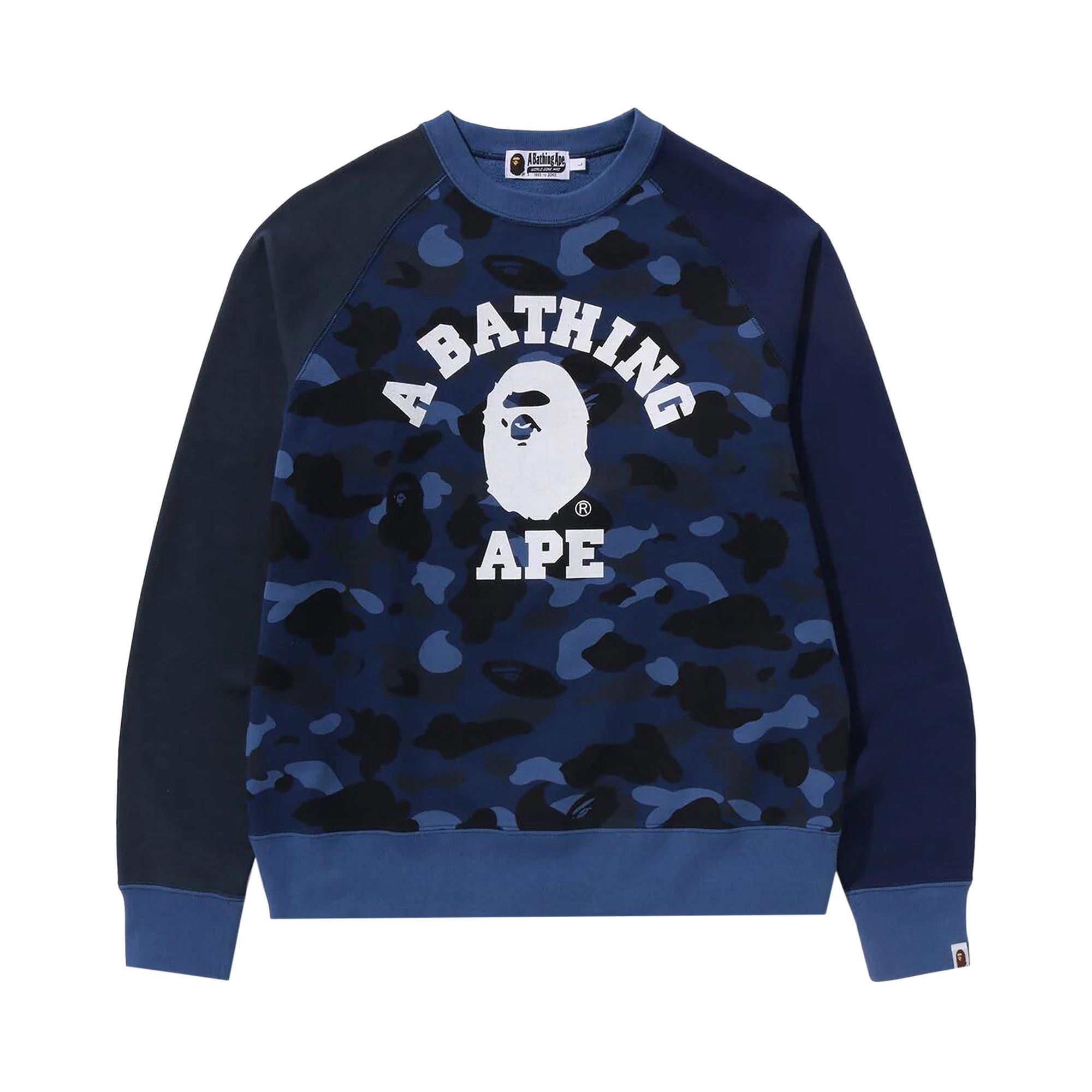 Blue bape crewneck sales