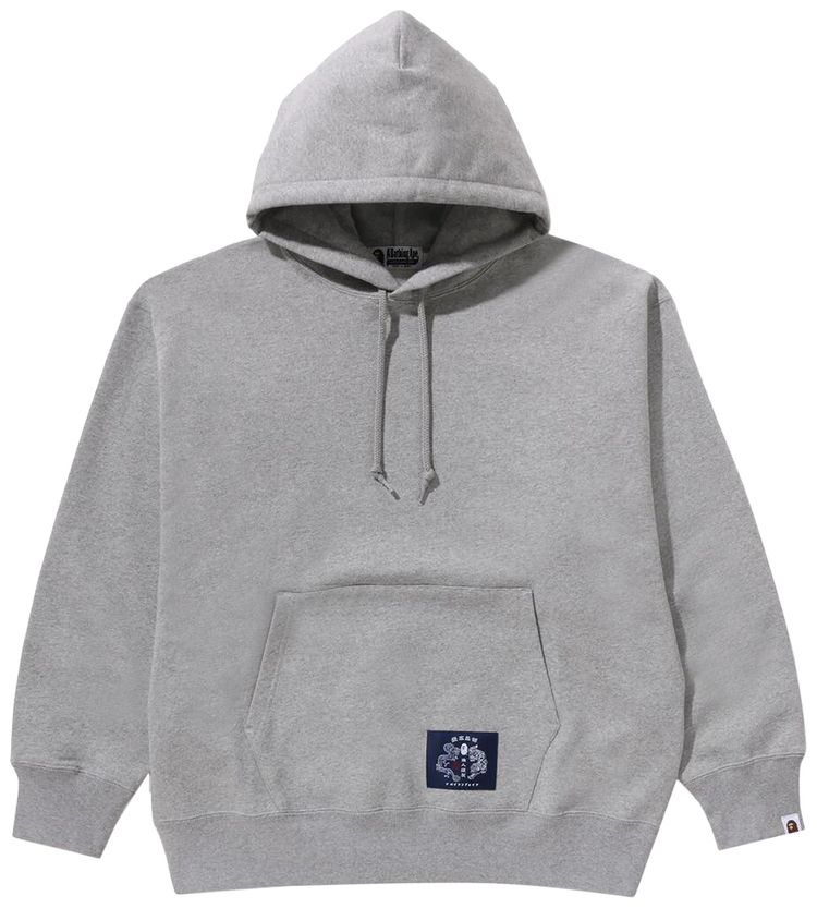 BAPE Japan Culture Tiger And Dragon Pullover Hoodie Grey