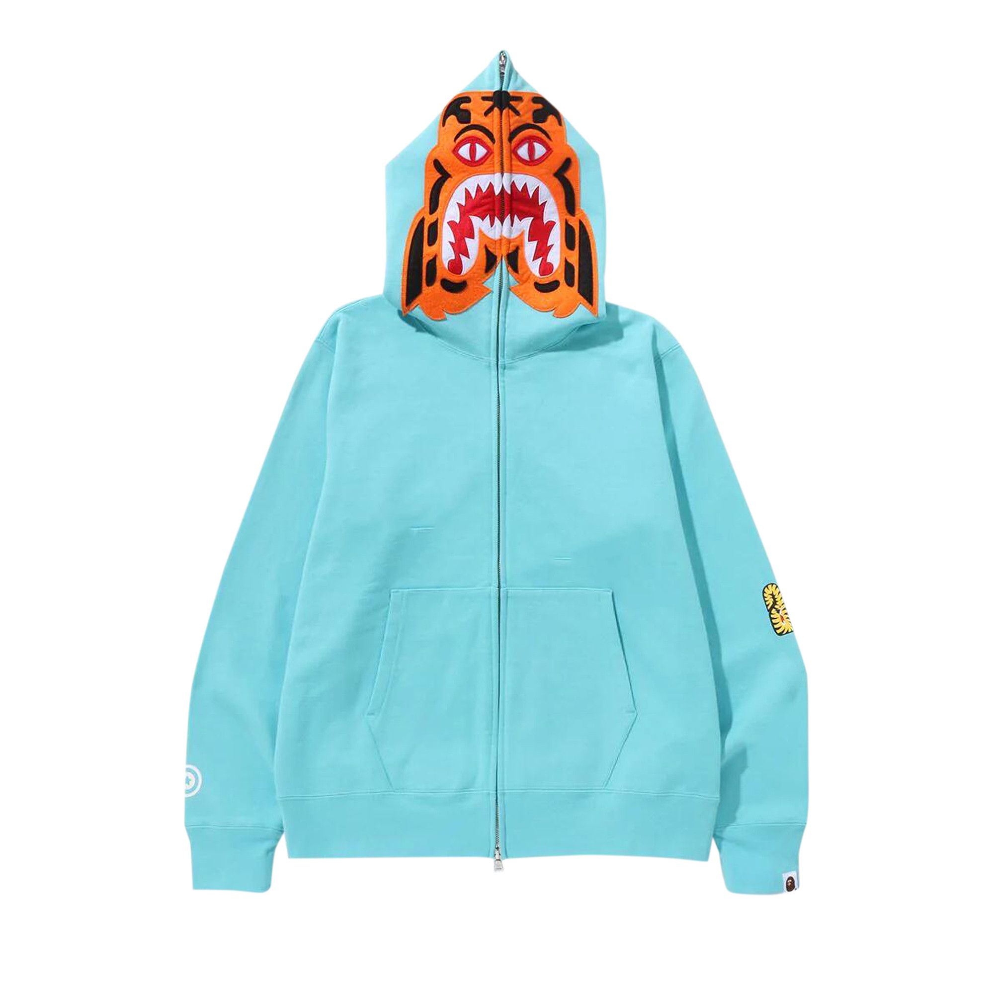 Buy BAPE Tiger Full Zip Hoodie Green 1K30 115 006 GREEN GOAT UK