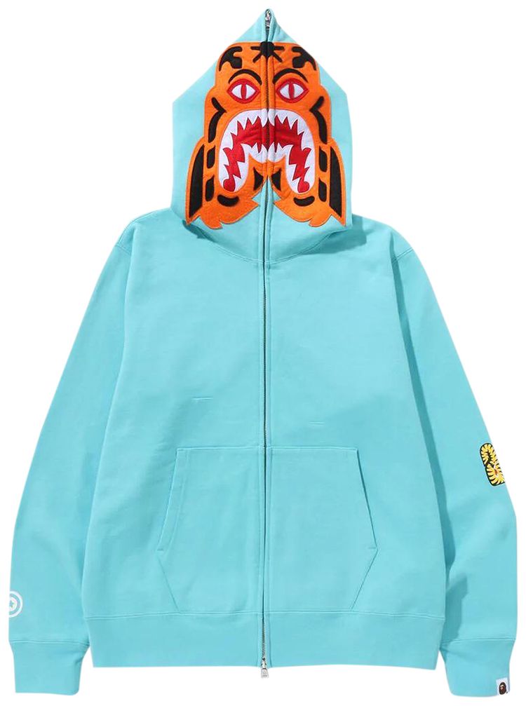 BAPE Tiger Full Zip Hoodie Green
