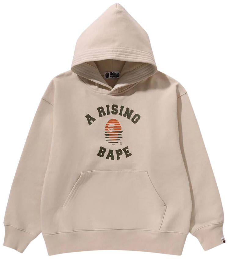 BAPE A Rising Pullover Hoodie Ivory