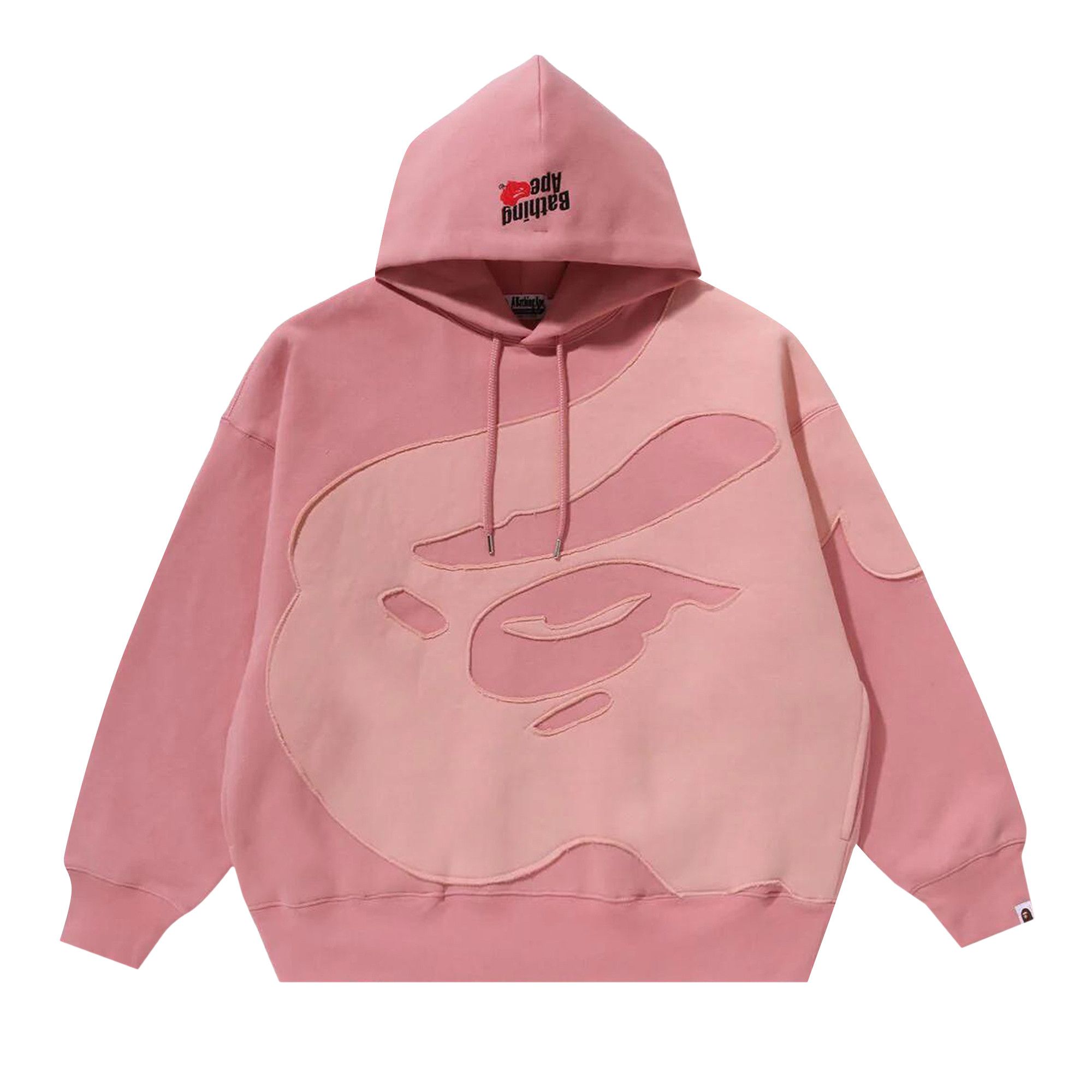 A bathing ape pink hoodie 2025