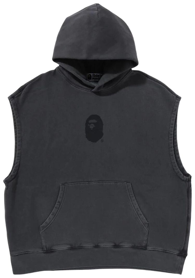 BAPE Sleeveless Pullover Hoodie Charcoal