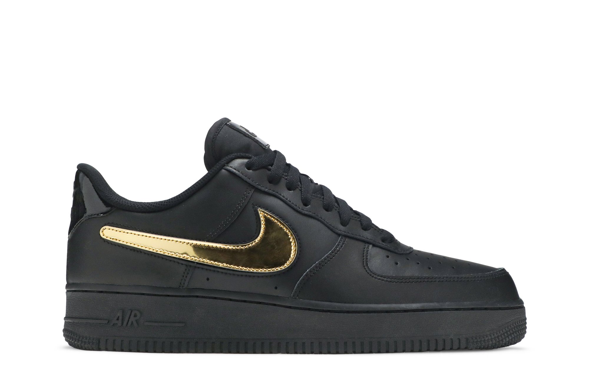 Buy Air Force 1 Low '07 LV8 'Removable Swoosh - Black Gold 