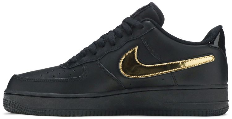 Nike Air Force 1 Low 07 LV8 Removable Swoosh   Black Gold