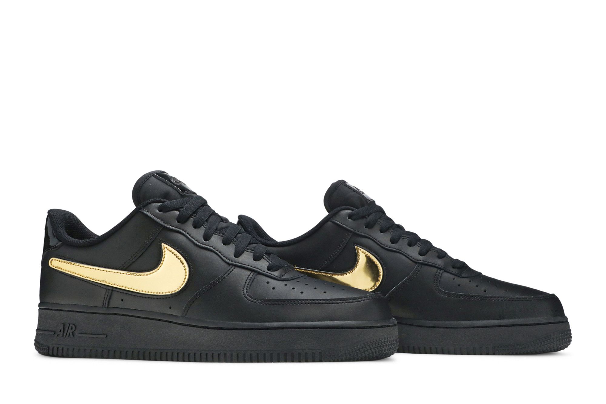 Nike air force one black gold shop