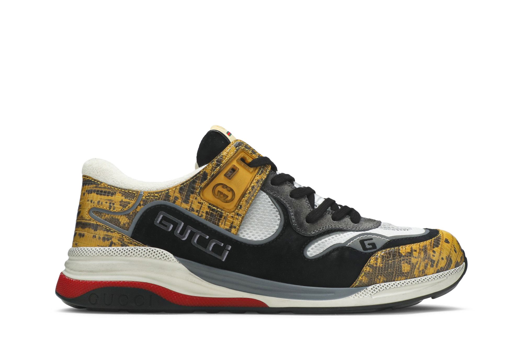 Size 12.5 Gucci Ultrapace Yellow Tejus Printed